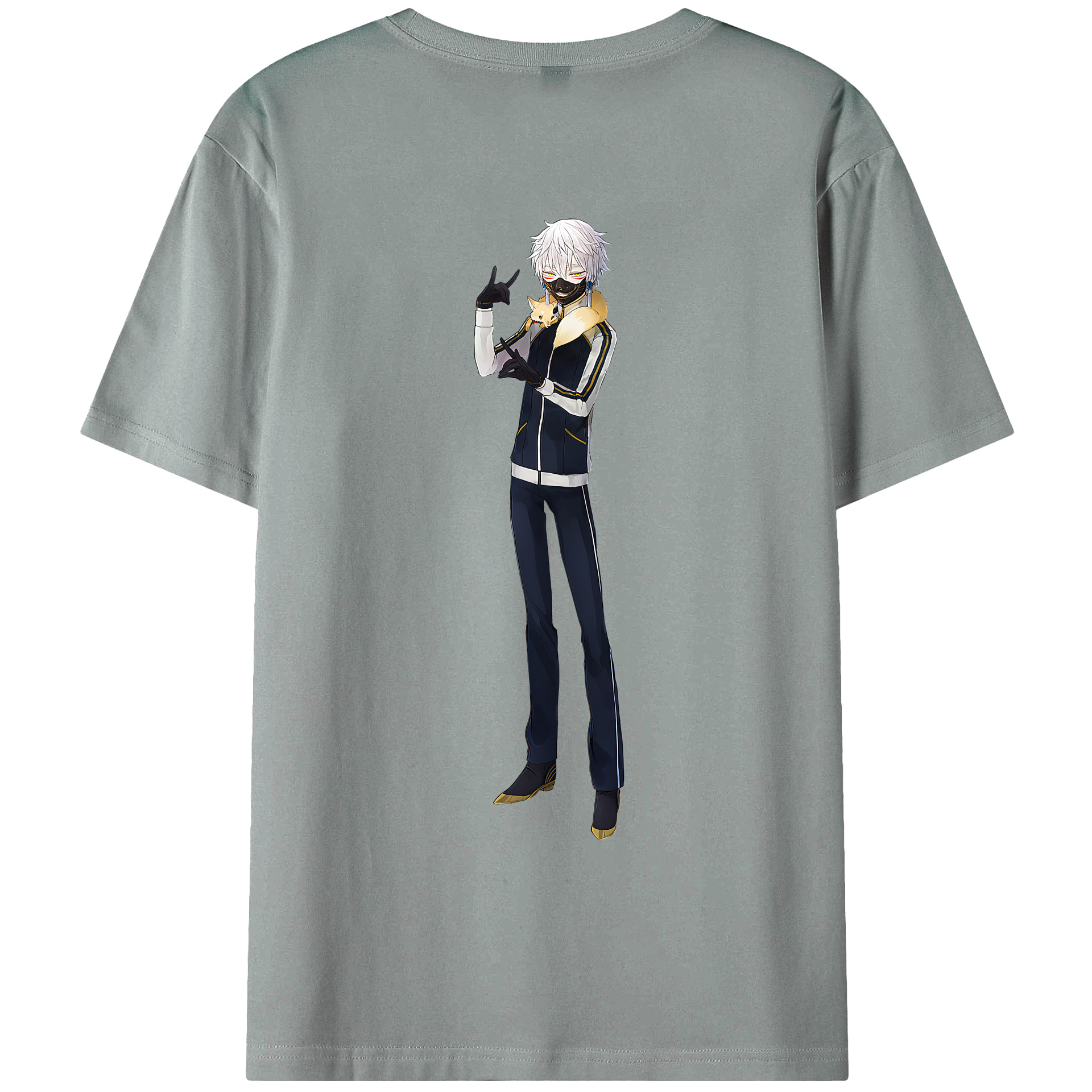 （画像用） 刀剣乱舞 Touken Ranbu 綿100％ メンズ半袖Tシャツ（バックプリント） 通気性